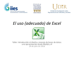 El uso (adecuado) de Excel