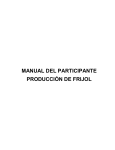 MANUAL DEL PARTICIPANTE PRODUCCIÓN DE FRIJOL