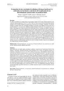Evaluación de dos variedades de albahaca (Ocimum basilicum L