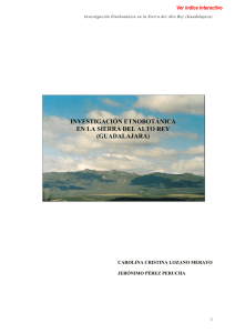 Investigación Etnobotánica en la Sierra del Alto Rey