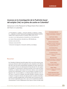 Avances en la investigación de la Pudrición basal del estípite (PBE