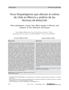 Virus fitopatógenos que afectan al cultivo de chile en México y