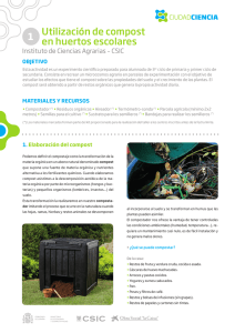 Utilización de compost en huertos escolares