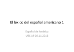 El léxico del español americano 1