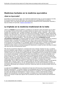 Medicinas herbales en la medicina ayurvédica La triphala en la
