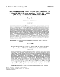 SISTEMA REPRODUCTIVO Y ESTRUCTURA GENÉTICA DE