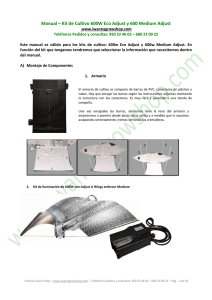 Descargar Manual Kit de cultivo 600w Eco Adjust