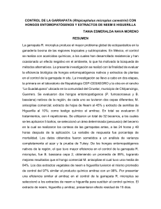 CONTROL DE LA GARRAPATA (Rhipicephalus microplus