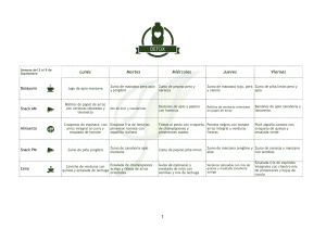 Lunes Martes Mi&eacute;rcoles Jueves Viernes