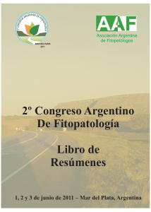 2º Congreso Argentino De Fitopatología Libro de Resúmenes