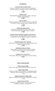 entradas para compartir - Hotel Boutique Bonaparte