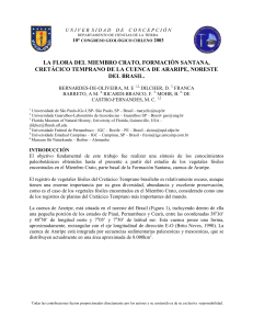 La flora encontrada en el Miembro Crato, Formaci&oacute;n Santana