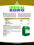 irrigal boro - Quimica Sagal