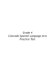 Grade 4 Colorado Spanish Language Arts Practice Test