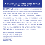 A COMPLETE FRUIT TREE SPRAY Concentrate