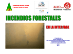 Incendios forestales en la interfase (CONAF, 2012)