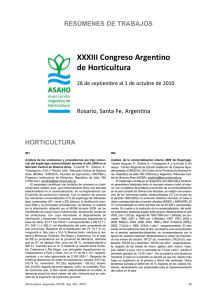 XXXIII Congreso Argentino de Horticultura
