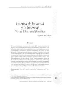 La ética de la virtud y la bioética1