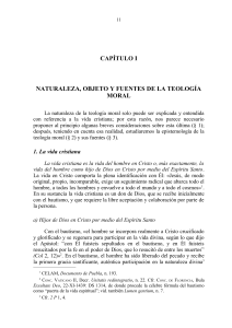 1. Naturaleza, objeto y fuentes de la teología moral