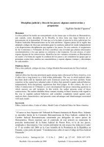 127 Disciplina judicial y &eacute;tica de los jueces: algunas controversias y
