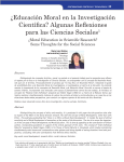 ¿Educación Moral en la Investigación Científica? Algunas