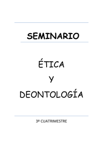 seminario ética y deontología - Instituto Superior en Gastronomía