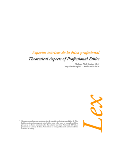 Aspectos teóricos de la ética profesional Theoretical Aspects of