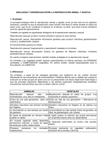 analogías y diferencias entre la reproducción animal y