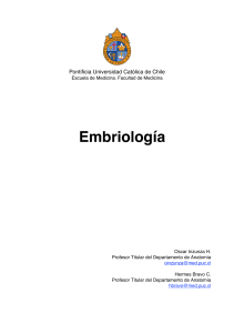 Embriología - Escuela de Medicina - Pontificia Universidad Católica