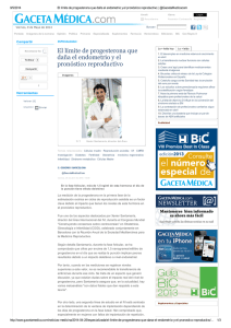 El límite de progesterona que daña el endometrio y el pronóstico