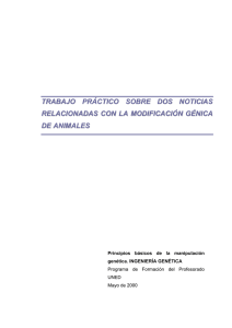 Modificación génica de animales