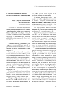 El hijo en la procreación artificial. Implicaciones éticas y