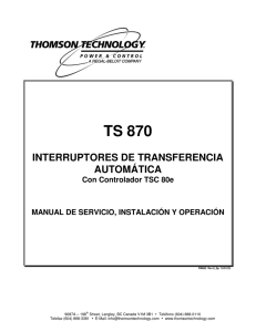 TS 870 - Thomson Power Systems