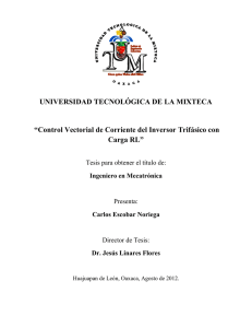 control vectorial de corriente del inversor trifasico con carga rl