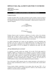 Antena End Feed para 20 metros