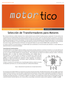 Seleccion de Transformadores para Motores Electricos