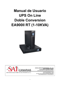 Manual de Usuario UPS On Line Doble Conversion EA900II RT (1