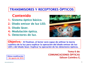 Transmisores y receptores ópticos
