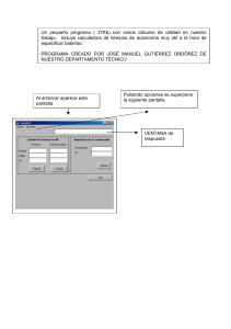 Al arrancar aparece esta pantalla Pulsando opciones se