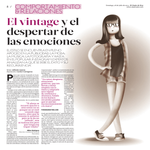 El vintage y el despertar de las emociones