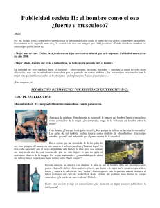 BLOG: Publicidad sexista II hombre como oso