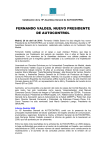 FERNANDO VALDES, NUEVO PRESIDENTE DE AUTOCONTROL