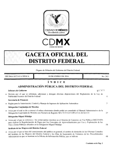 GACETA OFICIAL DEL DISTRITO FEDERAL