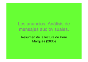 Los anuncios. Análisis de mensajes audiovisuales.