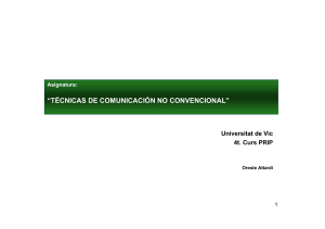 la comunicación NO CONVENCIONAL