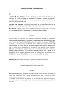 Evaluación y análisis de la publicidad infantil