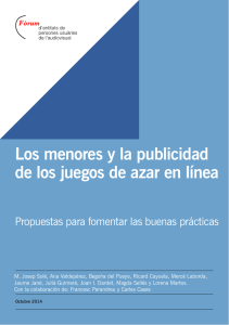 Els menors i la publicitat dels jocs en línia