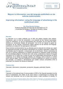 uso del lenguaje publicitario en las noticias audiovisuales