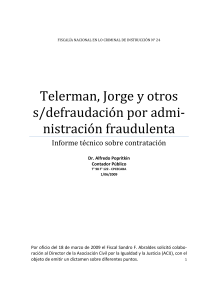 Telerman, Jorge y otros s/defraudación por administración