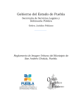 Reglamento Imagen Urbana del Municipio de San Andrés Cholula